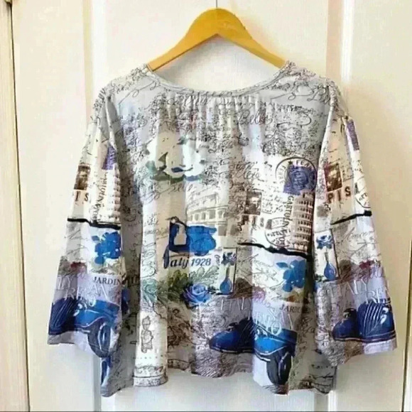 Tradition Top Sequin Lavender Cream Italy  Postcard Print Size 3X - Picture 4 of 16